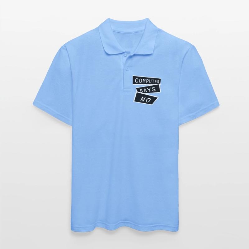 Computer Says No Lustig Programmierer Nerd Technik Männer Poloshirt