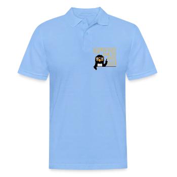Social Media Seriously Harms Mental Health Penguin - Men's Polo Shirt - sky blue - Front - Jaron (178cm)