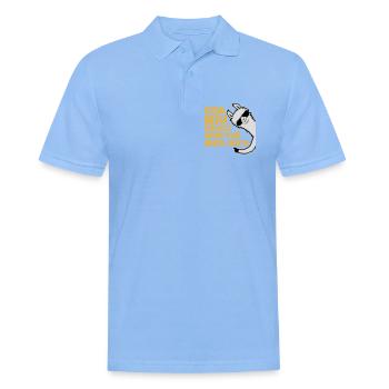 Social Media Seriously Harms Mental Health Lama - Men's Polo Shirt - sky blue - Front - Jaron (178cm)
