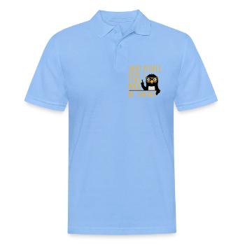 And Yet Despite the Look Still Talking Spruch Logo - Männer Poloshirt - Himmelblau - Vorne - Jaron (178cm)