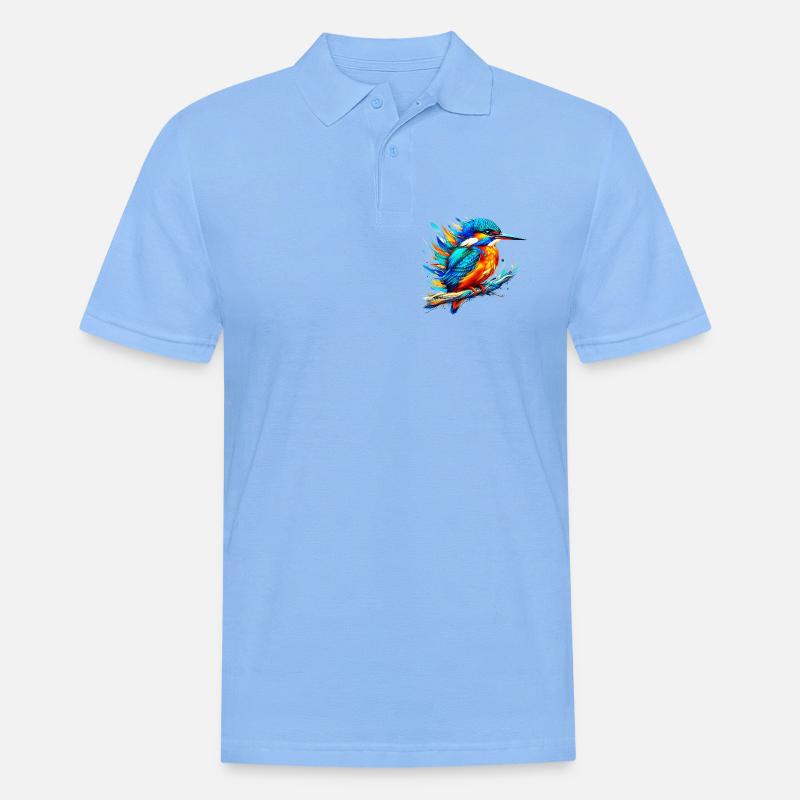 Eisvogel - Männer Poloshirt - Himmelblau