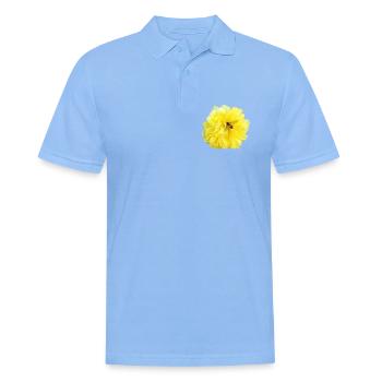 Yellow_Rose_-_Bee_Nature_Photography - Men's Polo Shirt - sky blue - Front - Jaron (178cm)