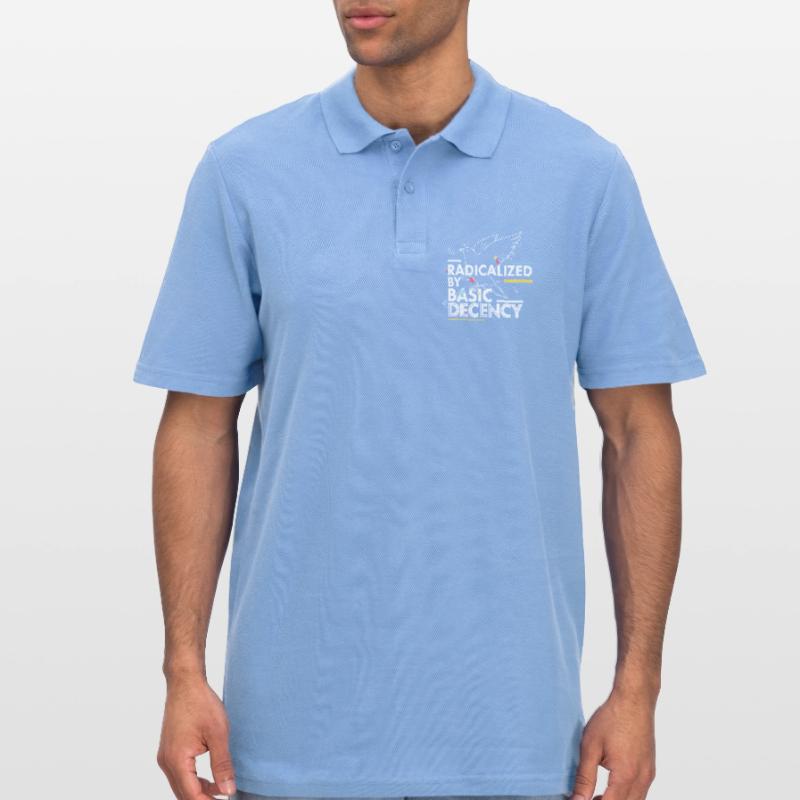 Radicalized by Basic Decency Statement Design Männer Poloshirt