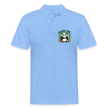 Panda Game Friend Bamboo Style - Men's Polo Shirt - sky blue - Front - Jaron (178cm)