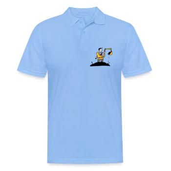 pelleteuse - Polo Homme - bleu ciel - Devant - Jaron (178cm)