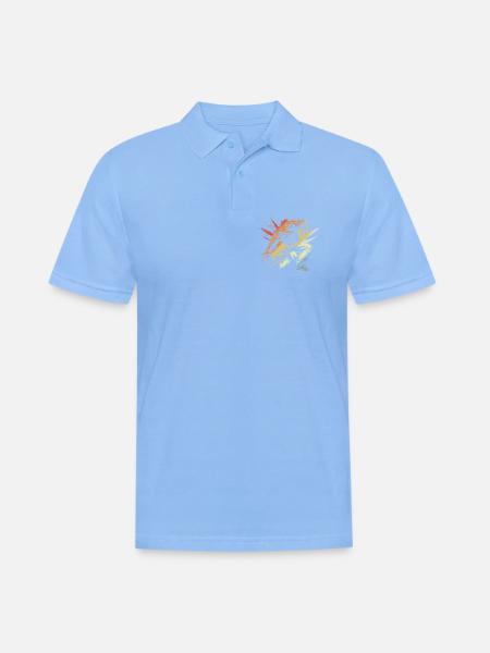 Breakdancer dessinant vintage - Polo Homme - bleu ciel
