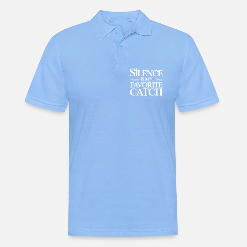 Le silence est ma phrase préférée - Polo Homme - bleu ciel