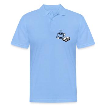Tasse - Männer Poloshirt - Himmelblau - Vorne - Jaron (178cm)