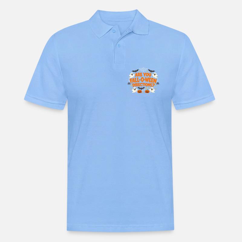 Bist du ein Herbst-O-Ween-Anleitungslehrer? Hallow - Männer Poloshirt - Himmelblau