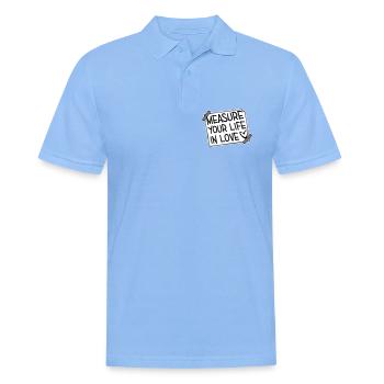 Measure Your Life In Love Inspirierend Liebe Logo - Männer Poloshirt - Himmelblau - Vorne - Jaron (178cm)
