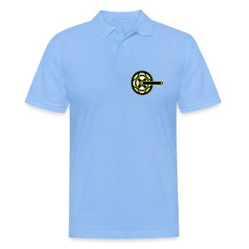 Icône de plateau de vélo - Polo Homme - bleu ciel - Devant - Jaron (178cm)