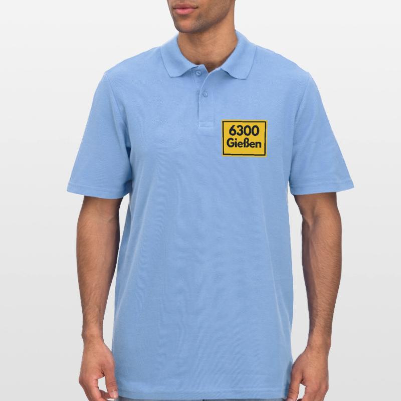 OLD POSTCODE ZIP CODE RETRO 6300 GIESSEN Men's Polo Shirt