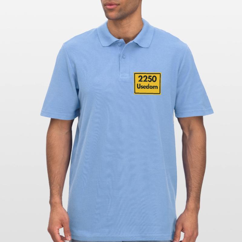 OLD POSTCODE POSTCODE RETRO 2250 USEDOM HEIMAT Men's Polo Shirt