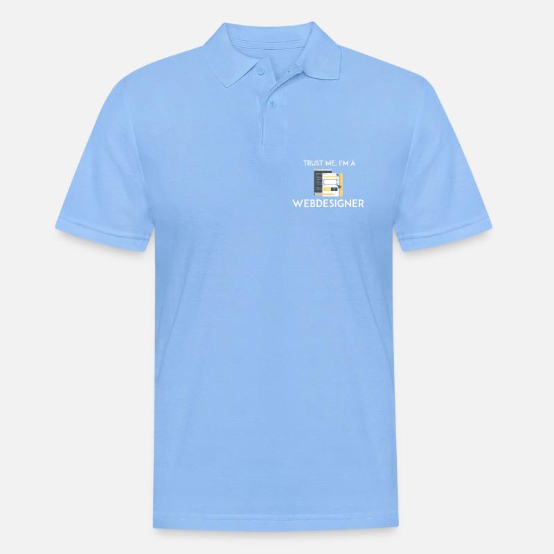 Vertrau mir, ich bin Webdesigner - Männer Poloshirt - Himmelblau