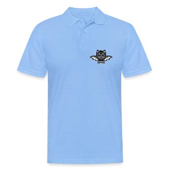 Cute Nerd Bat Glasses Bow Tie Halloween Geek - Men's Polo Shirt - sky blue - Front - Jaron (178cm)