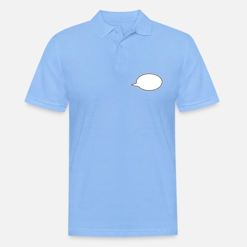 Speech bubble comic right - Men's Polo Shirt - sky blue