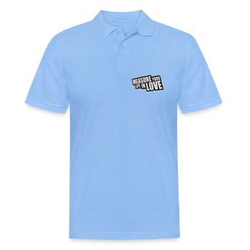 Measure Your Life In Love Inspirierend Liebe Logo - Männer Poloshirt - Himmelblau - Vorne - Jaron (178cm)