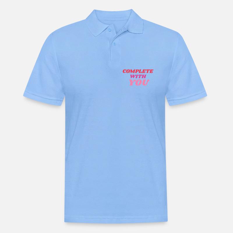 Vollständig mit Dir Romantic Statement - Männer Poloshirt - Himmelblau