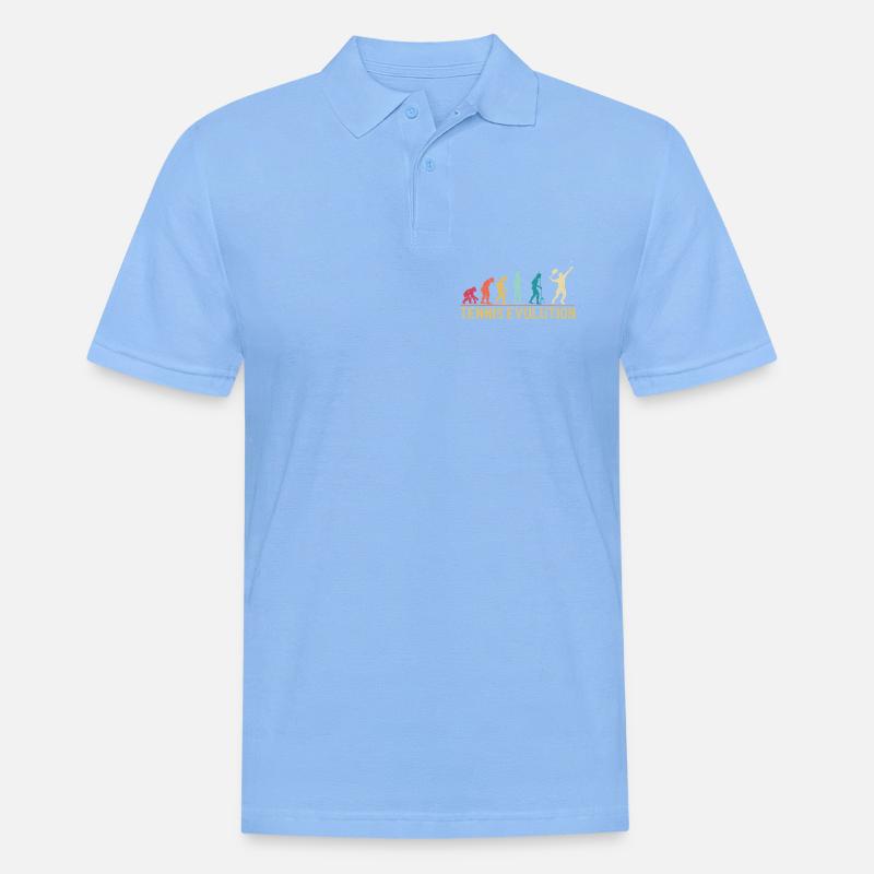 Tennis Evolution Evolution Grafikdesign - Männer Poloshirt - Himmelblau