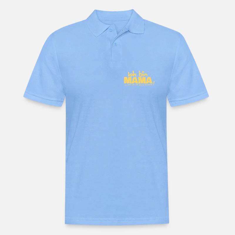 Ich bin Mama Mutterschaft Statement - Männer Poloshirt - Himmelblau