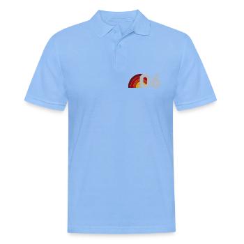 Astro Vintage 10-Jahres-Party 2016 - Männer Poloshirt - Himmelblau - Vorne - Jaron (178cm)