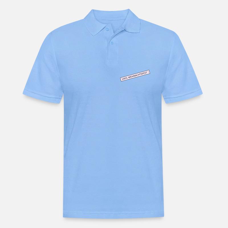 100 Prozent weihnachtsfest - Männer Poloshirt - Himmelblau