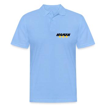 Maman d'Amour - Fête des Mères - Polo Homme - bleu ciel - Devant - Jaron (178cm)