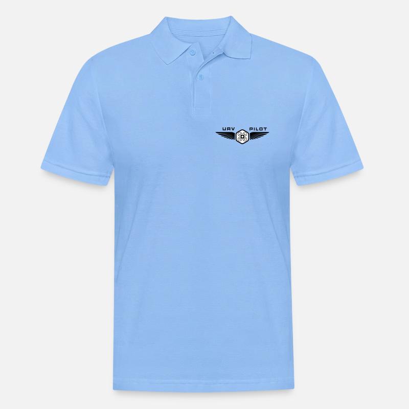 UAV PILOT1 - Männer Poloshirt - Himmelblau