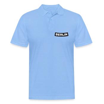 Berlin Chapter Element (JGA MC-Rocker-Design) - Männer Poloshirt - Himmelblau - Vorne - Jaron (178cm)