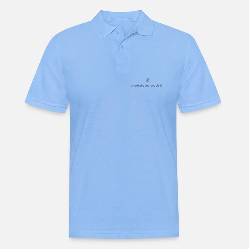 What3Words Amex (crowd.shaped.undulation) - Männer Poloshirt - Himmelblau