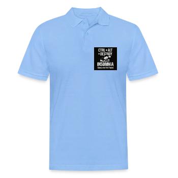 Insomnia Meme Grafik T-Shirt - Männer Poloshirt - Himmelblau - Vorne - Jaron (178cm)