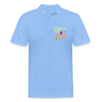 Arbeitehart - Männer Poloshirt - Himmelblau - Vorne - Jaron (178cm)