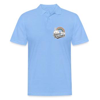 Miss Dreamer Süßes und poetisches Kinderdesign - Männer Poloshirt - Himmelblau - Vorne - Jaron (178cm)