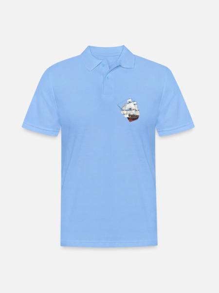 HMS Victory – Legendäres britisches Flaggschiff - Männer Poloshirt - Himmelblau
