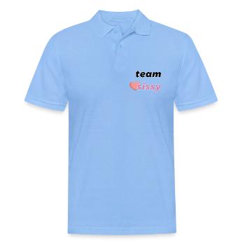 Team, Liebling, Liebling - Männer Poloshirt - Himmelblau - Vorne - Jaron (178cm)