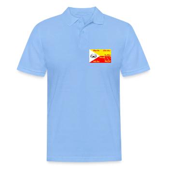 Marquesan Flagge - Personalisiert - Männer Poloshirt - Himmelblau - Vorne - Jaron (178cm)