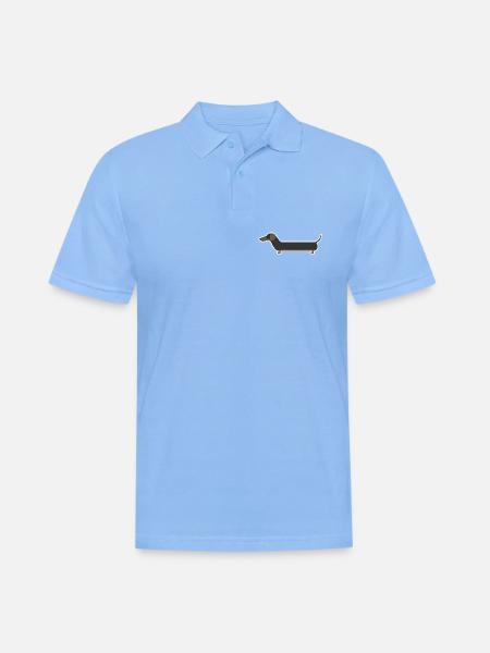 Dackel - Männer Poloshirt - Himmelblau