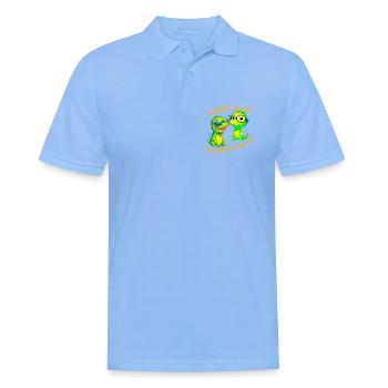 Krokodilbabys stiften Frieden - Männer Poloshirt - Himmelblau - Vorne - Jaron (178cm)