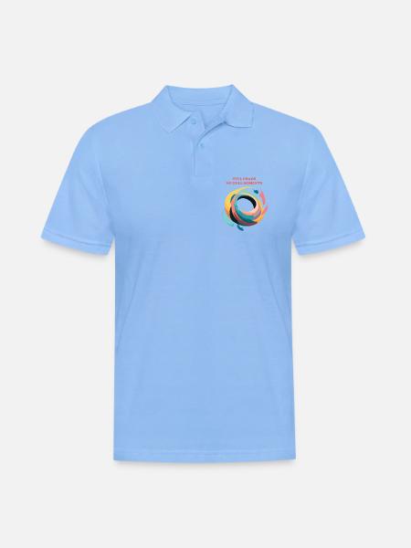 Abstrakte Spirale des Chaos - Männer Poloshirt - Himmelblau