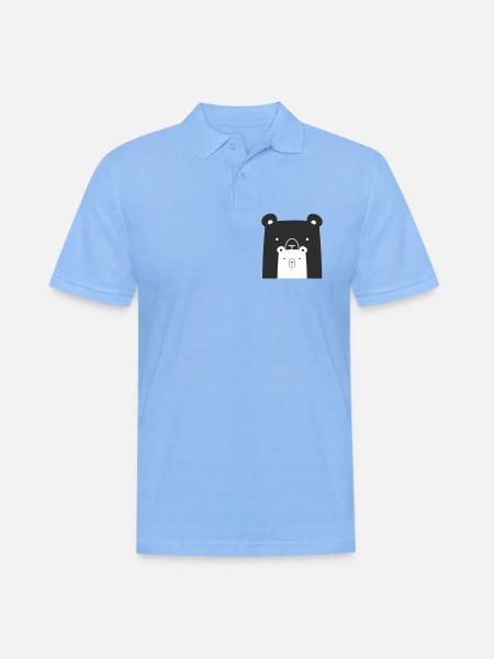 Bären Bär Eisbär Braunbär I Geschenkidee - Männer Poloshirt - Himmelblau