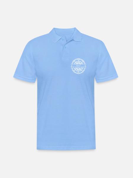 Koordinaten Sylt - Männer Poloshirt - Himmelblau