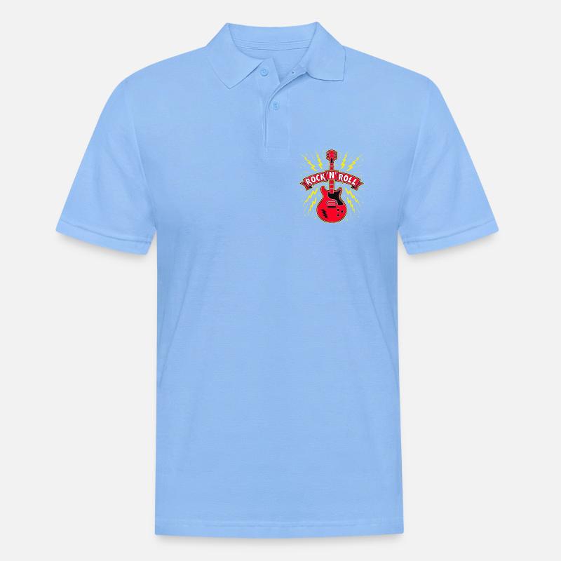 Chitarra Rock 'n' Roll - Polo da uomo - azzurro
