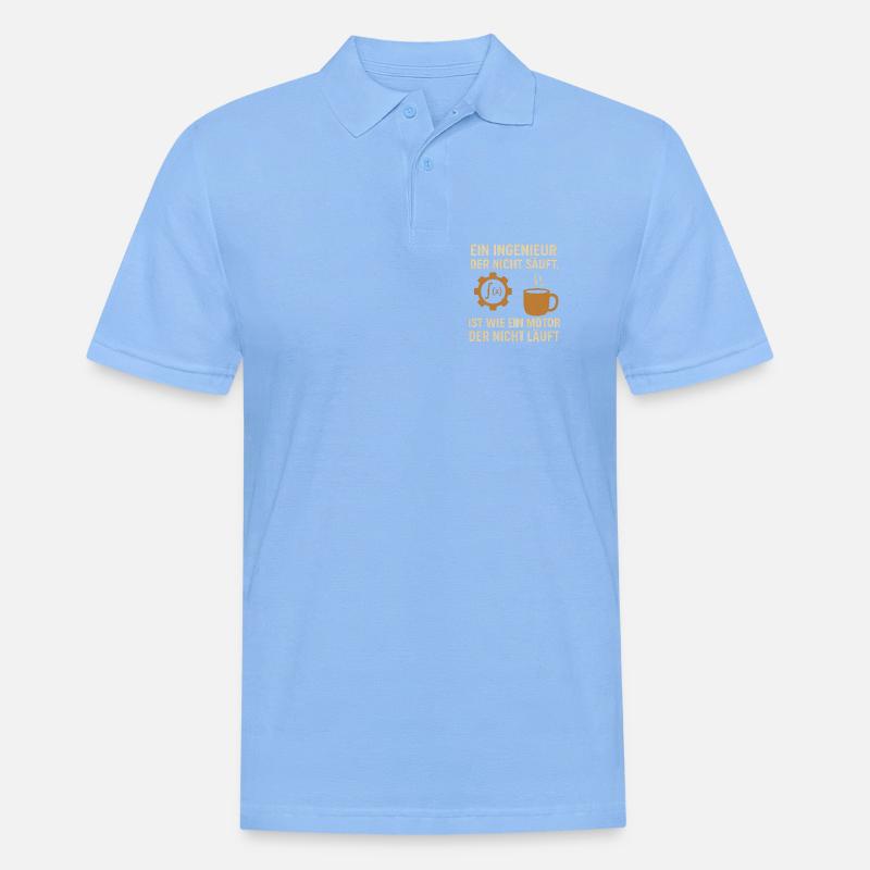 Engineer Humor Coffee Engine - Men's Polo Shirt - sky blue