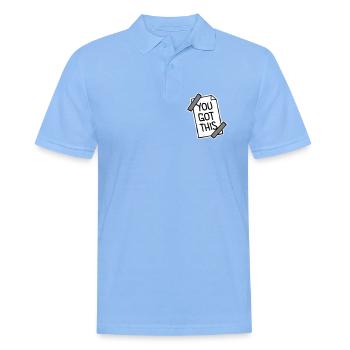 You Got This Motivierend Inspirierend Spruch Zitat - Männer Poloshirt - Himmelblau - Vorne - Jaron (178cm)