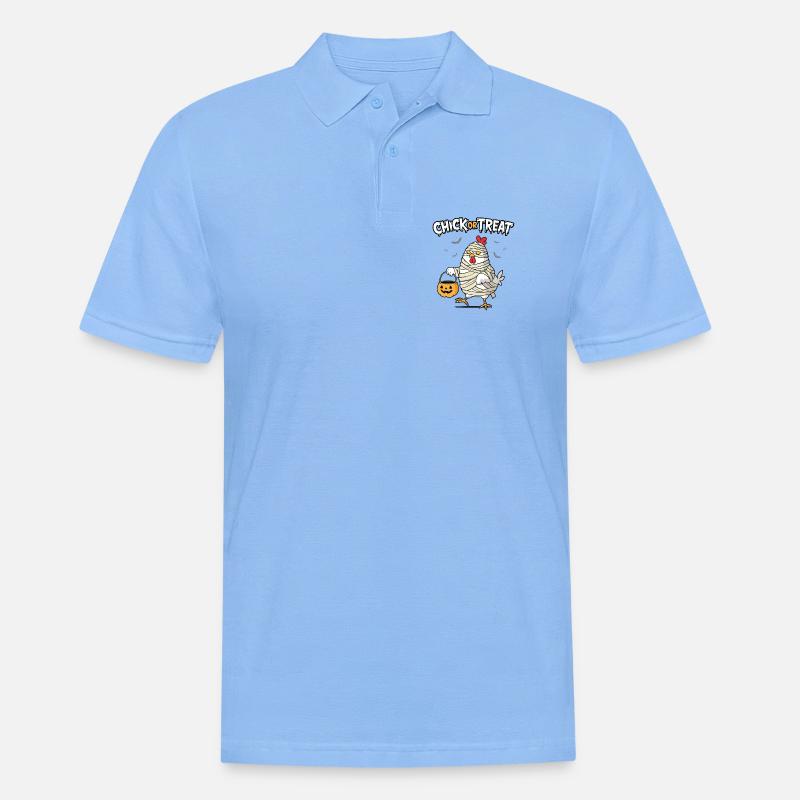 Küken oder Leckerli - Männer Poloshirt - Himmelblau