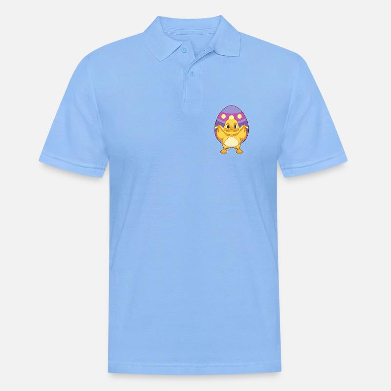 Duck Easter Easter Egg - Men's Polo Shirt - sky blue