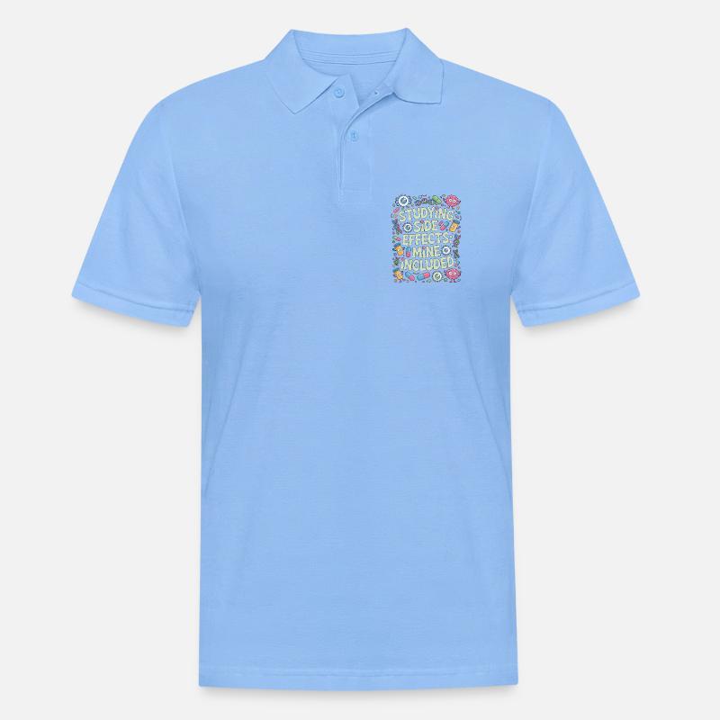 Pharmacist Student Studying Side Effects Science - Männer Poloshirt - Himmelblau