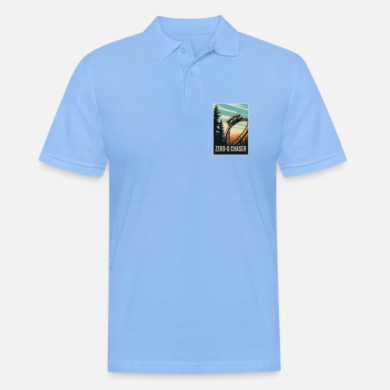 Zero-G Jäger | Achterbahn Thrill - Männer Poloshirt - Himmelblau