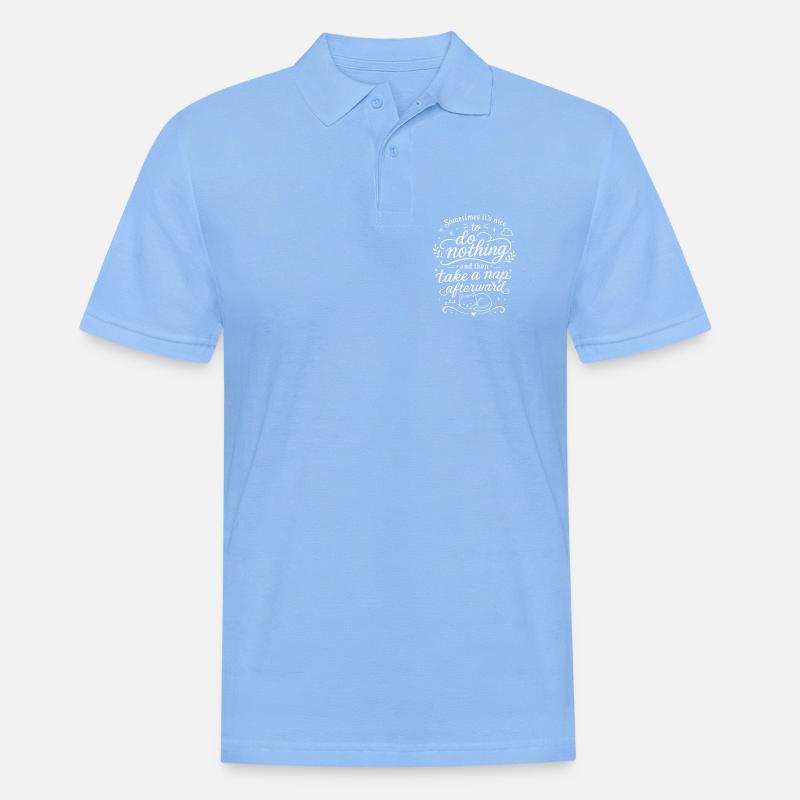 Mach ein Nickerchen - Männer Poloshirt - Himmelblau