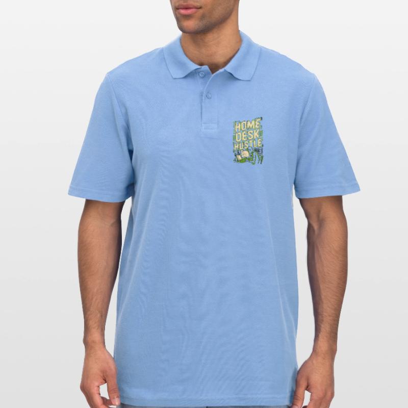Remote Developer Home Desk Hustle Remote Coder Men's Polo Shirt